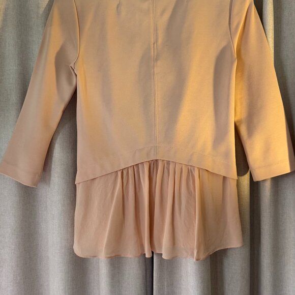 Club Monaco pink peplum top - sz 0 - Picture 4 of 5